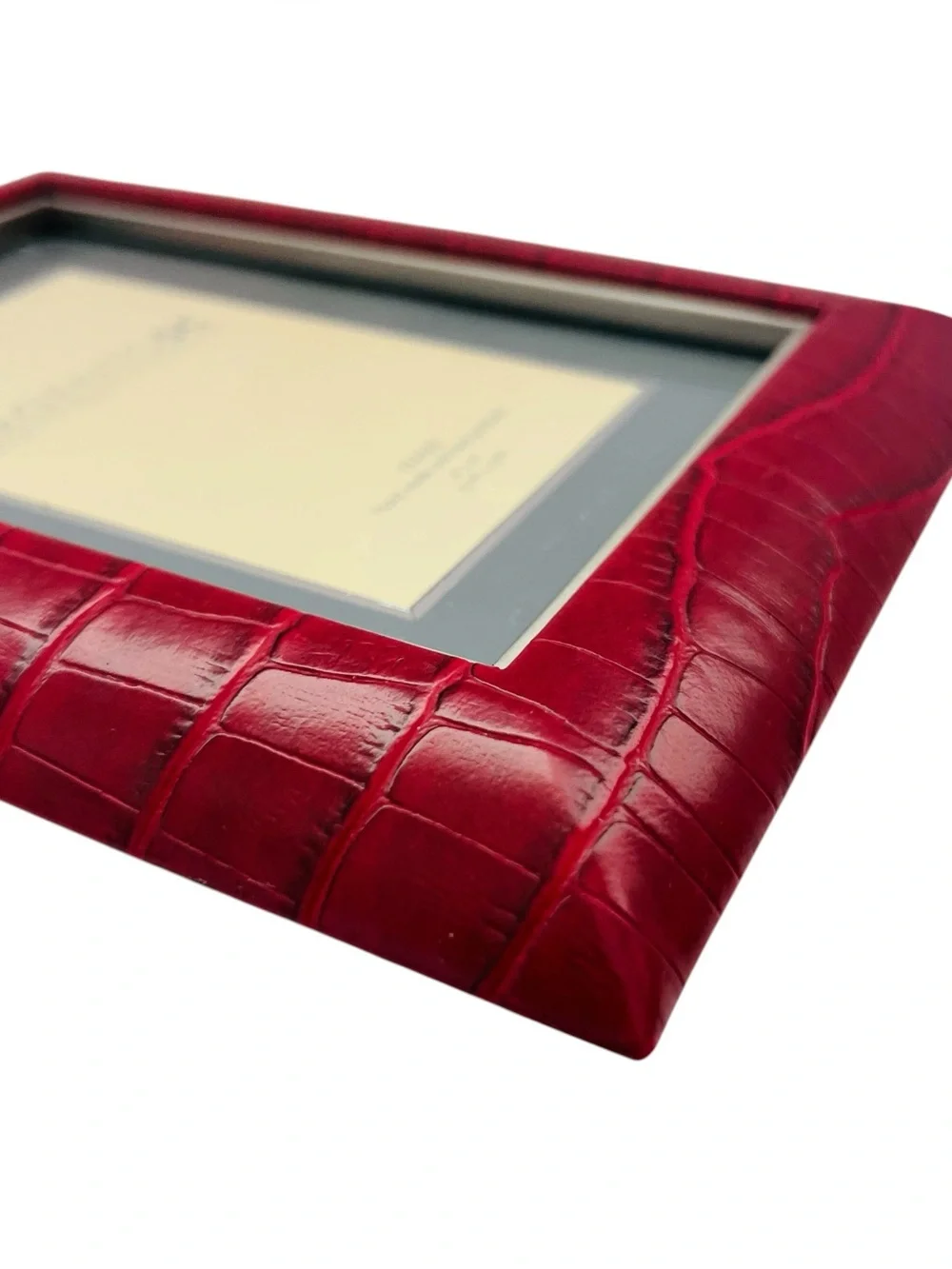 Vintage Argento SC Burgundy Faux Croco Picture Frame